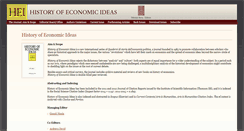 Desktop Screenshot of historyofeconomicideas.com