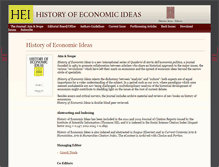 Tablet Screenshot of historyofeconomicideas.com